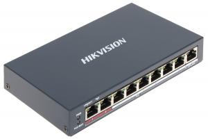 Niezarządzalny switch. 8 portów 10/100M RJ45 PoE. 1 port uplink 10/100M RJ45. 802.3af/at. budżet...
