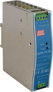 AC/DC Power Supply, Output 48V-55V, 0-1.6A, 75watts, Input 90-264VAC, 127-370VDC, DIN rail, -20~...