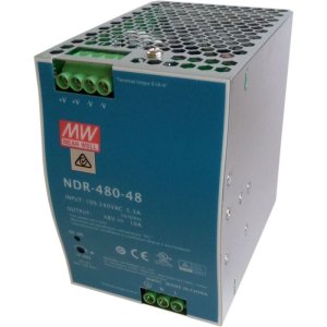 AC/DC Power Supply, Output 48V-55V, 0-10A, 480watts, Input 90-264VAC, 127-370VDC, DIN rail, -20~...